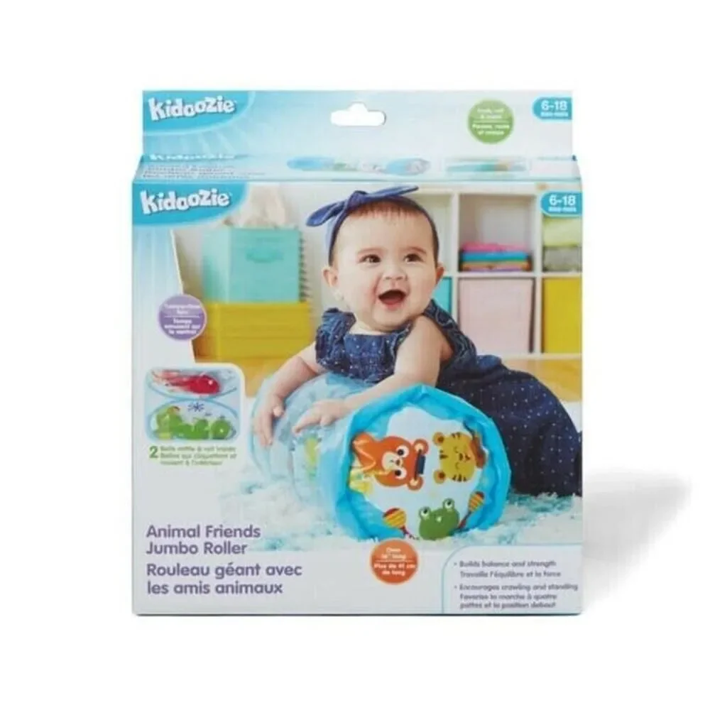 Kidoozie Animal Friends Jumbo Roller Inflatable Tummy Time Play Toy NEW 6-18 M